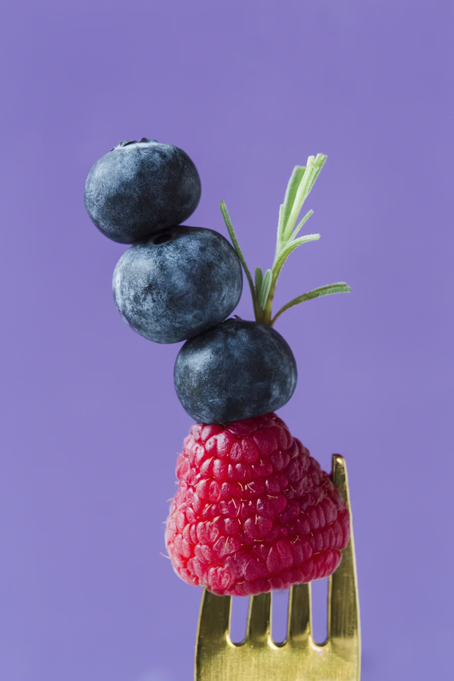 fruit on fork